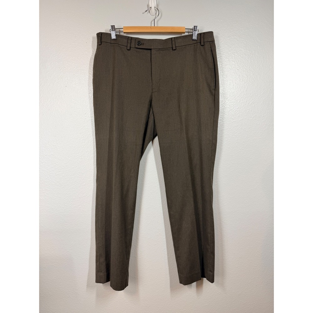 Lauren Ralph Lauren Pants Men's 36W 30L Brown Slacks Stretch Flat Front